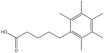 5-(2,3,4,5,6-pentamethylphenyl)pentanoic acid Struktur