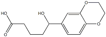 5-(2,3-dihydro-1,4-benzodioxin-6-yl)-5-hydroxypentanoic acid Struktur