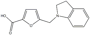 5-(2,3-dihydro-1H-indol-1-ylmethyl)furan-2-carboxylic acid Struktur