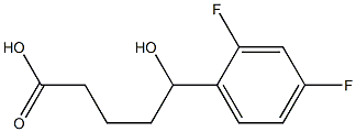 5-(2,4-difluorophenyl)-5-hydroxypentanoic acid Struktur