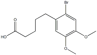 5-(2-bromo-4,5-dimethoxyphenyl)pentanoic acid Struktur