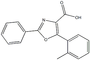 5-(2-methylphenyl)-2-phenyl-1,3-oxazole-4-carboxylic acid Struktur