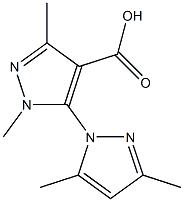 5-(3,5-dimethyl-1H-pyrazol-1-yl)-1,3-dimethyl-1H-pyrazole-4-carboxylic acid Struktur