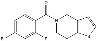 5-(4-bromo-2-fluorobenzoyl)-4,5,6,7-tetrahydrothieno[3,2-c]pyridine Struktur