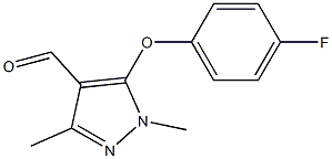 5-(4-fluorophenoxy)-1,3-dimethyl-1H-pyrazole-4-carbaldehyde Struktur