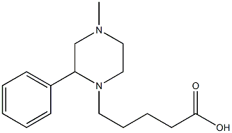 5-(4-methyl-2-phenylpiperazin-1-yl)pentanoic acid Struktur