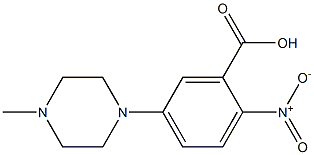 5-(4-methylpiperazin-1-yl)-2-nitrobenzoic acid Struktur