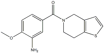 5-(6,7-dihydrothieno[3,2-c]pyridin-5(4H)-ylcarbonyl)-2-methoxyaniline Struktur