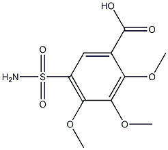 5-(aminosulfonyl)-2,3,4-trimethoxybenzoic acid Struktur