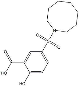 5-(azocane-1-sulfonyl)-2-hydroxybenzoic acid Struktur