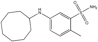 5-(cyclooctylamino)-2-methylbenzene-1-sulfonamide Struktur