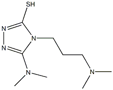 5-(dimethylamino)-4-[3-(dimethylamino)propyl]-4H-1,2,4-triazole-3-thiol Struktur