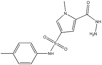 5-(hydrazinocarbonyl)-1-methyl-N-(4-methylphenyl)-1H-pyrrole-3-sulfonamide Struktur