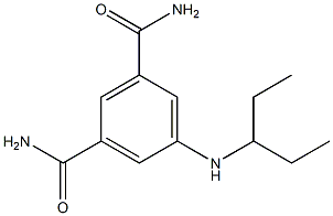 5-(pentan-3-ylamino)benzene-1,3-dicarboxamide Struktur