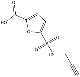 5-(prop-2-yn-1-ylsulfamoyl)furan-2-carboxylic acid Struktur