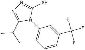 5-(propan-2-yl)-4-[3-(trifluoromethyl)phenyl]-4H-1,2,4-triazole-3-thiol Struktur