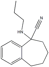 5-(propylamino)-6,7,8,9-tetrahydro-5H-benzo[7]annulene-5-carbonitrile Struktur