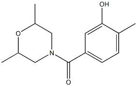 5-[(2,6-dimethylmorpholin-4-yl)carbonyl]-2-methylphenol Struktur