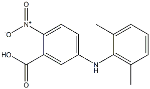 5-[(2,6-dimethylphenyl)amino]-2-nitrobenzoic acid Struktur