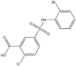 5-[(2-bromophenyl)sulfamoyl]-2-chlorobenzoic acid Struktur