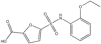 5-[(2-ethoxyphenyl)sulfamoyl]furan-2-carboxylic acid Struktur