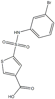 5-[(3-bromophenyl)sulfamoyl]thiophene-3-carboxylic acid Struktur