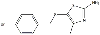 5-[(4-bromobenzyl)thio]-4-methyl-1,3-thiazol-2-amine Struktur