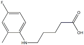 5-[(4-fluoro-2-methylphenyl)amino]pentanoic acid Struktur