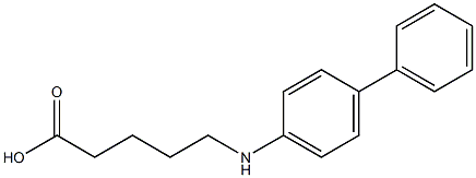 5-[(4-phenylphenyl)amino]pentanoic acid Struktur