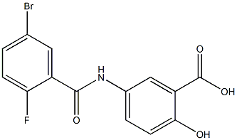 5-[(5-bromo-2-fluorobenzene)amido]-2-hydroxybenzoic acid Struktur