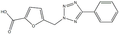 5-[(5-phenyl-2H-1,2,3,4-tetrazol-2-yl)methyl]furan-2-carboxylic acid Struktur