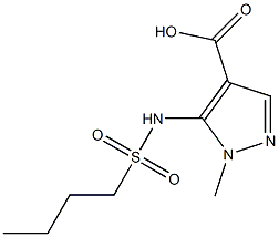 5-[(butylsulfonyl)amino]-1-methyl-1H-pyrazole-4-carboxylic acid Struktur