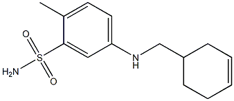 5-[(cyclohex-3-en-1-ylmethyl)amino]-2-methylbenzene-1-sulfonamide Struktur