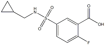 5-[(cyclopropylmethyl)sulfamoyl]-2-fluorobenzoic acid Struktur