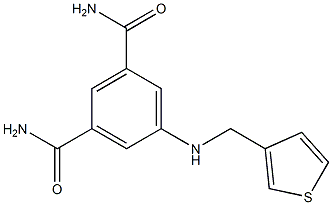 5-[(thiophen-3-ylmethyl)amino]benzene-1,3-dicarboxamide Struktur