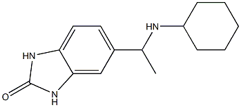 5-[1-(cyclohexylamino)ethyl]-2,3-dihydro-1H-1,3-benzodiazol-2-one Struktur