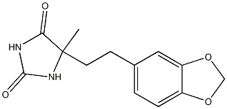 5-[2-(1,3-benzodioxol-5-yl)ethyl]-5-methylimidazolidine-2,4-dione Struktur