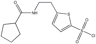 5-[2-(cyclopentylformamido)ethyl]thiophene-2-sulfonyl chloride Struktur