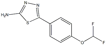 5-[4-(difluoromethoxy)phenyl]-1,3,4-thiadiazol-2-amine Struktur