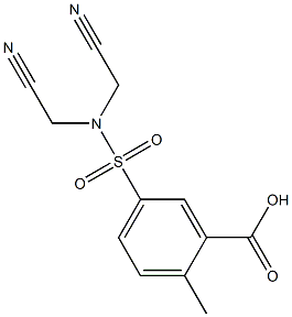 5-[bis(cyanomethyl)sulfamoyl]-2-methylbenzoic acid Struktur