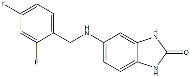 5-{[(2,4-difluorophenyl)methyl]amino}-2,3-dihydro-1H-1,3-benzodiazol-2-one Struktur