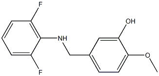 5-{[(2,6-difluorophenyl)amino]methyl}-2-methoxyphenol Struktur