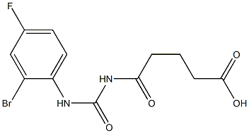 5-{[(2-bromo-4-fluorophenyl)carbamoyl]amino}-5-oxopentanoic acid Struktur