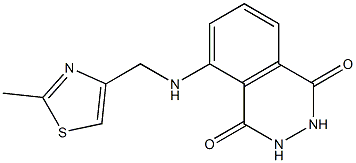 5-{[(2-methyl-1,3-thiazol-4-yl)methyl]amino}-1,2,3,4-tetrahydrophthalazine-1,4-dione Struktur