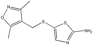 5-{[(3,5-dimethyl-1,2-oxazol-4-yl)methyl]sulfanyl}-1,3-thiazol-2-amine Struktur