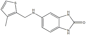 5-{[(3-methylthiophen-2-yl)methyl]amino}-2,3-dihydro-1H-1,3-benzodiazol-2-one Struktur