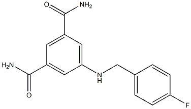 5-{[(4-fluorophenyl)methyl]amino}benzene-1,3-dicarboxamide Struktur