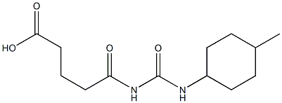 5-{[(4-methylcyclohexyl)carbamoyl]amino}-5-oxopentanoic acid Struktur