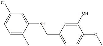 5-{[(5-chloro-2-methylphenyl)amino]methyl}-2-methoxyphenol Struktur