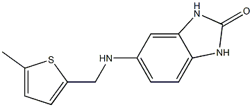 5-{[(5-methylthiophen-2-yl)methyl]amino}-2,3-dihydro-1H-1,3-benzodiazol-2-one Struktur